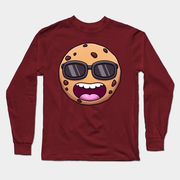 Cool Chocolate Chip Cookie Long Sleeve T-Shirt by TheMaskedTooner